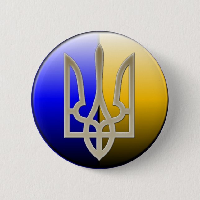 Ukraine Emblem-Abzeichen Button (Vorderseite)
