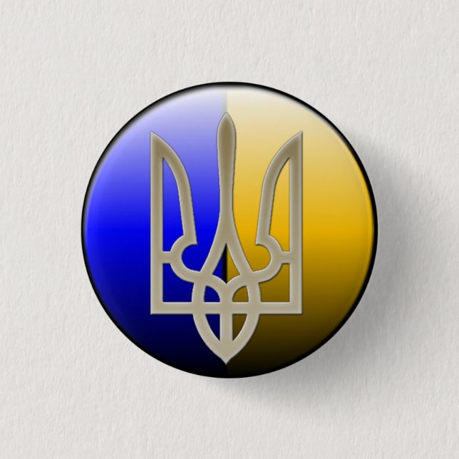 Ukraine Emblem-Abzeichen Button (Vorderseite)