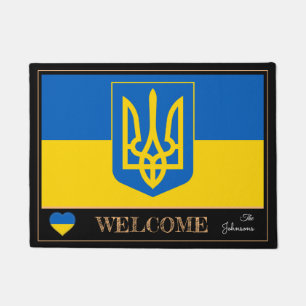 Ukraine Emblem, ukrainische Flaggenmatten /Sport W Fußmatte
