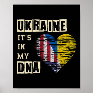 Ukraine Es Ist In Meiner Dna Ukrainische Unterstüt Poster