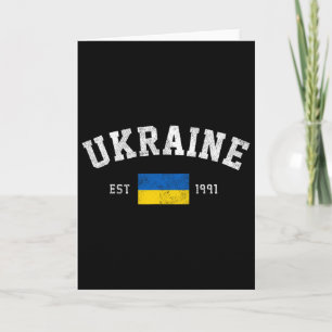 Ukraine Est. 1991 Ukrainische Flagge Unabhängigkei Karte