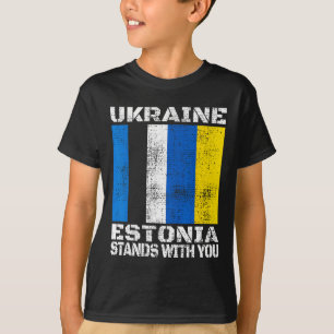 Ukraine Estland steht hinter dir Estnische Unterst T-Shirt