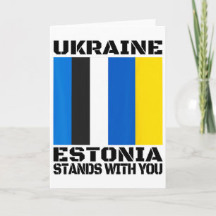 Ukraine Estland steht mit dir Estnische Unterstütz Karte