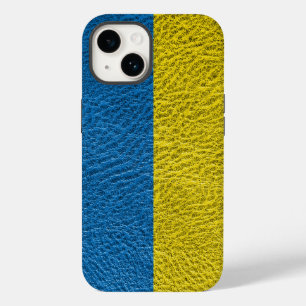 Ukraine-Fahne auf Leder Case-Mate iPhone 14 Hülle