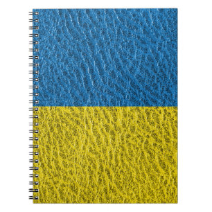Ukraine-Fahne auf Leder Notizblock