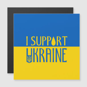 Ukraine-Fahne Gelbe blaue Unterlage Teardrop-Emble Magnetkarte