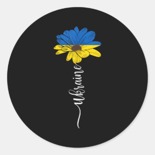 Ukraine Fahne ukrainische Unterstützung Ukraine Runder Aufkleber