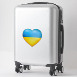Ukraine Farben Gelb und Blau Herz Kontur Aufkleber