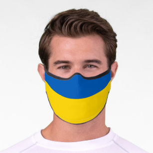 Ukraine Farben Premium Mund-Nasen-Maske