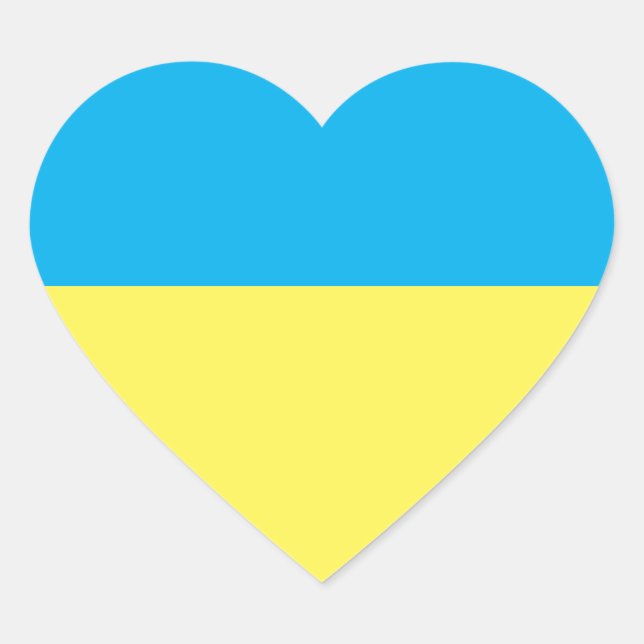 Ukraine festigt Solidarität Herz-Aufkleber (Vorderseite)