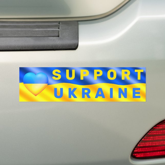Ukraine Flag-Aufkleber Unterstützung für Herzfreih Autoaufkleber (Auf Auto)