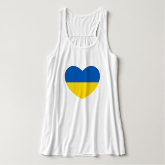 Ukraine Flag Blau und Gelb Herz Tank Top