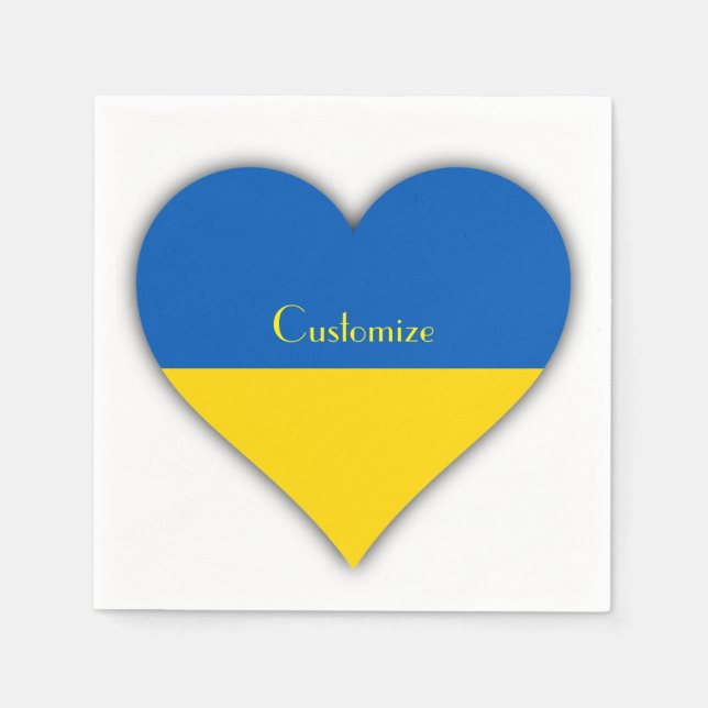 Ukraine Flag Blauer Gelber Thunder_Cove Napkins Serviette (Vorderseite)