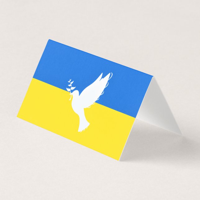 Ukraine Flag Card Peace Dove - Freedom (Vorderseite)