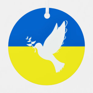 Ukraine Flag Frieden Dove Weihnachtsschmuck Freihe
