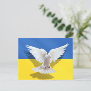 Ukraine Flag Frieden Taube Postcard Freiheit Unter Postkarte
