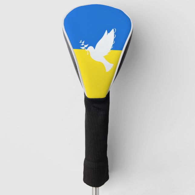 Ukraine Flag Golf Head Cover Peace Dove Headcover (Vorderseite)