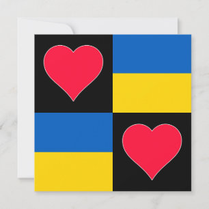 Ukraine Flag Herzstück Niedliche patriotische Ukra Karte