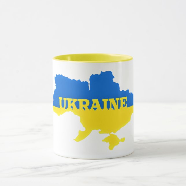 Ukraine Flag Karte Kaffee Tasse - Freiheit (Zentrum)