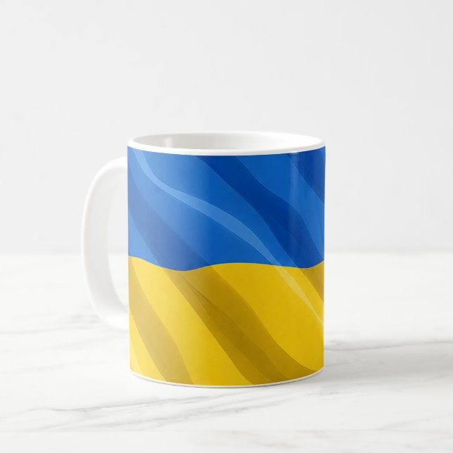 Ukraine Flag Mug Kaffeetasse (Vorderseite Links)