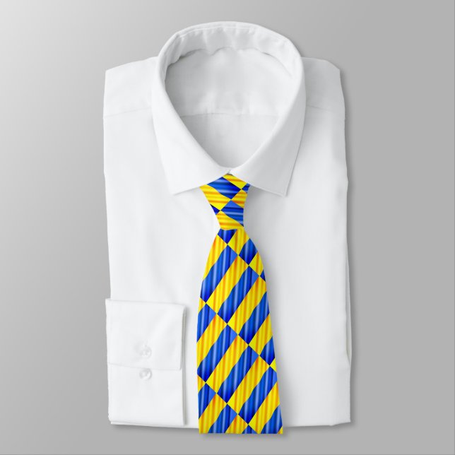 Ukraine Flag Neck Tie Unterstützung Freiheit Ukrai Krawatte (Gebunden)