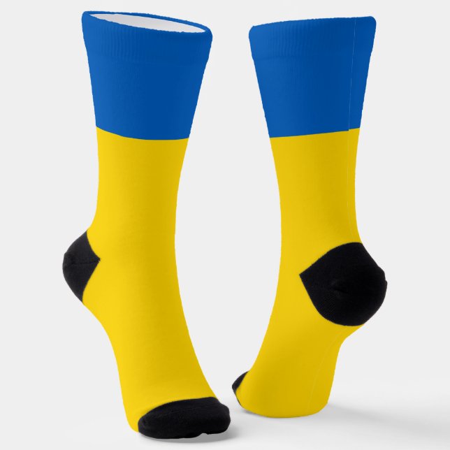 Ukraine Flag Patriotic Ukrainisches Blau & Gelb Socken (Gewinkelt)