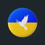 Ukraine Flag Peace Dove Button Freedom - Peace<br><div class="desc">Ukraine Button Peace - Ukraine Flag - Freedom Support - Solidarity - Strong Together - Freedom Victory! Let's make the world hat Platz gemacht - everybody together! Better world begins - depends - needs YOU too! You can transfer to 1000 Zazzle products. Resize and move or remove and add element/...</div>