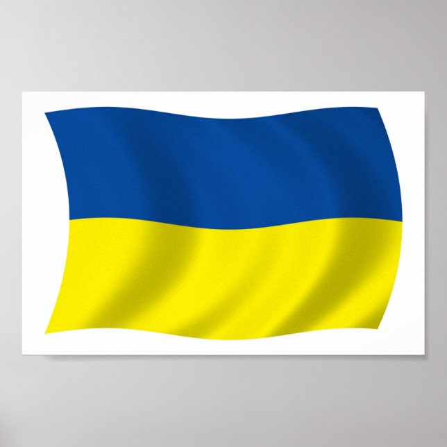 Ukraine Flag Poster Print (Vorne)