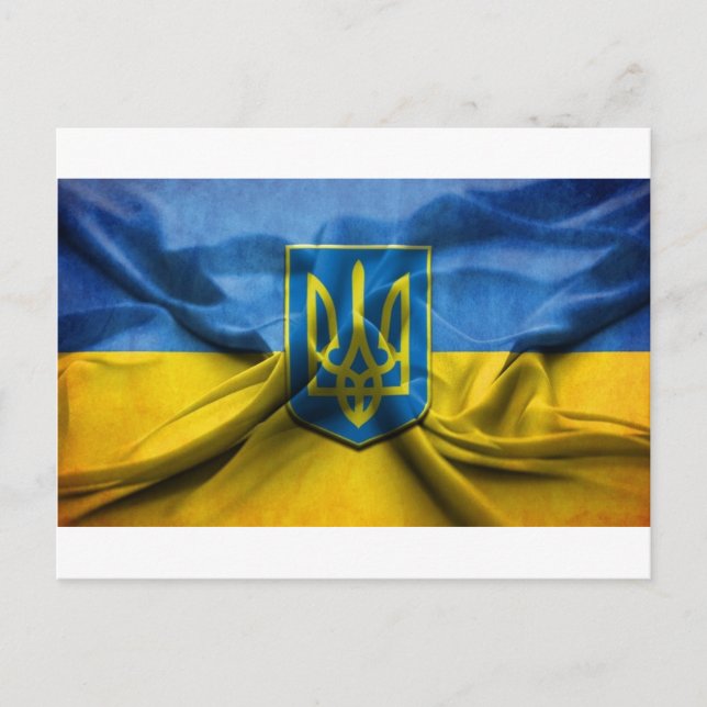 UKRAINE FLAG POSTKARTE (Vorderseite)