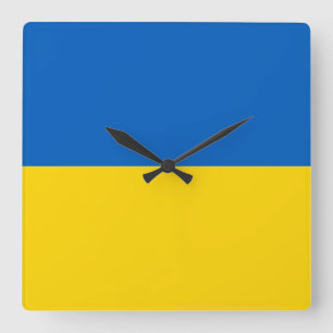 Ukraine Flag Quadratische Wanduhr