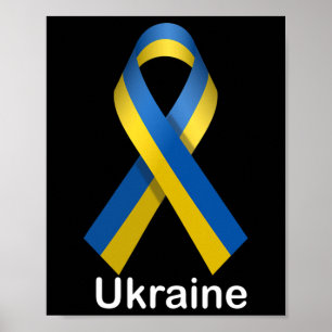 Ukraine-Flag-Shirt mit ukrainischen Nationalfarben Poster