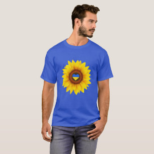 Ukraine Flag Sonnenblumen Blau & Gelb T-Shirt