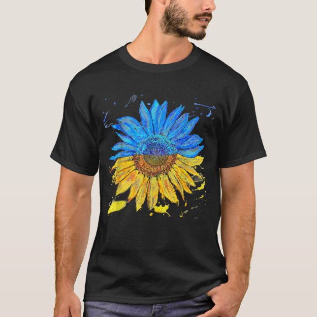 Ukraine Flag Sonnenblumen Vintag T-Shirt (Vorderseite)
