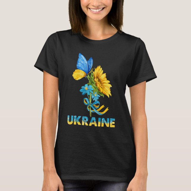 Ukraine Flag Sonnenblumen Vintag  T-Shirt (Vorderseite)