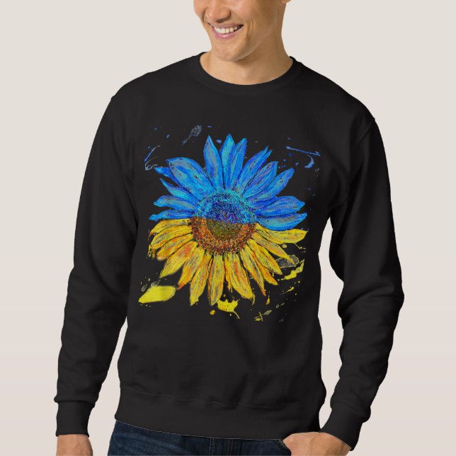 Ukraine Flag Sunflower Vintage Ukrainian Sup Sweatshirt (Vorderseite)