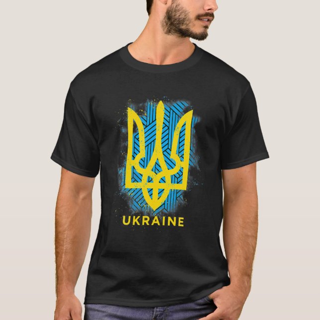 UKRAINE FLAG SYMBOL T-Shirt (Vorderseite)