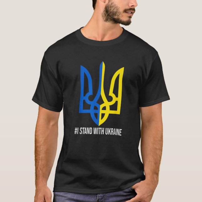 UKRAINE FLAG SYMBOL T-Shirt (Vorderseite)