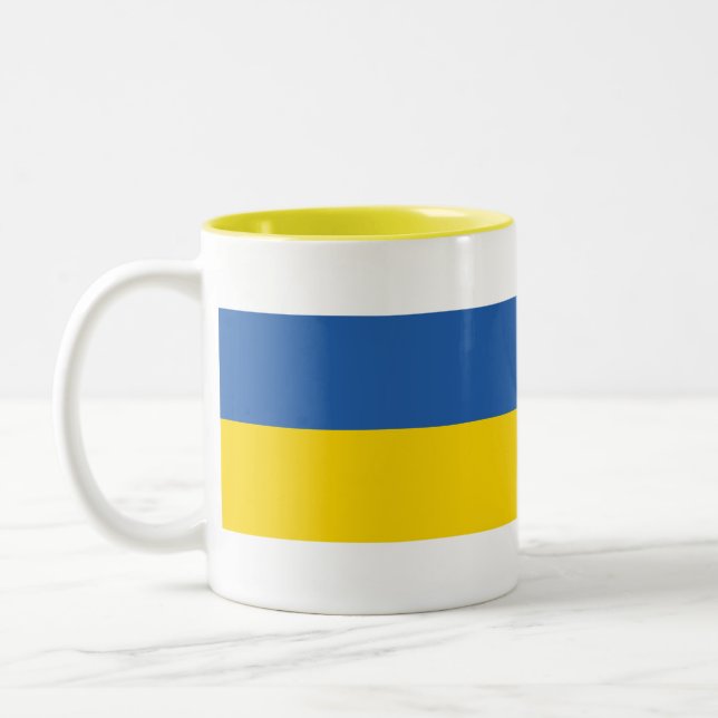 UKRAINE-FLAG ZWEIFARBIGE TASSE (Links)
