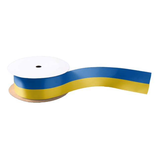 Ukraine-Flagge 1,5" Satinband (Spule)