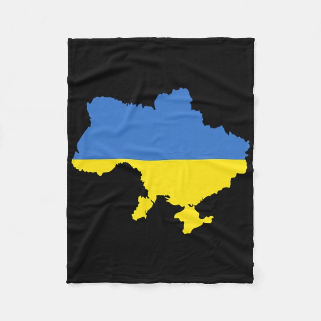 Ukraine-Flagge 4  Fleecedecke (Vorderseite)