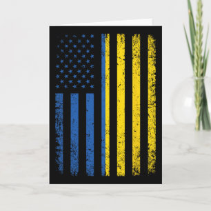 Ukraine-Flagge 4. Juli USA Ukrainische Flagge Frau Karte