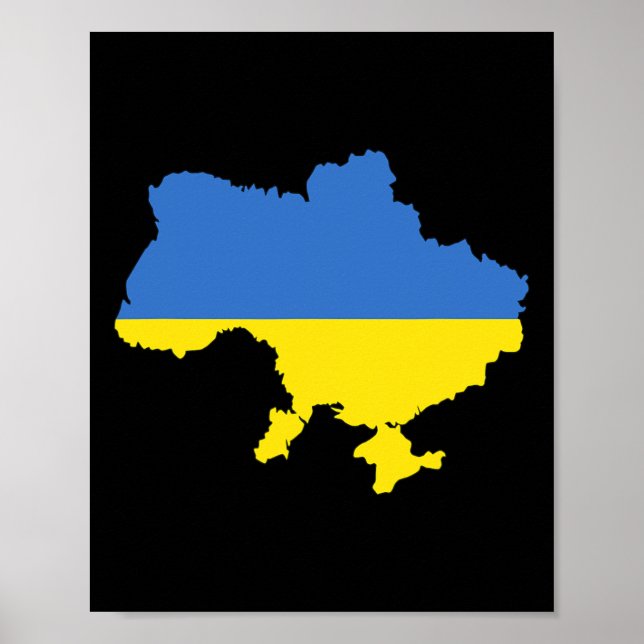Ukraine-Flagge 4  Poster (Vorne)