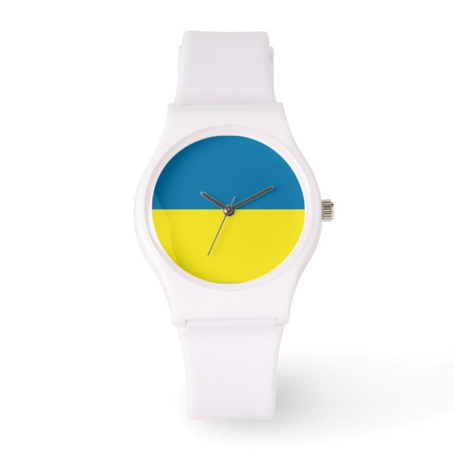 Ukraine-Flagge Armbanduhr (Vorderseite)