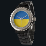 Ukraine-Flagge Armbanduhr<br><div class="desc">Ein ideales Geschenk für alle,  die Patrioten ihres Landes sind!</div>