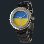Ukraine-Flagge Armbanduhr<br><div class="desc">Ein ideales Geschenk für alle,  die Patrioten ihres Landes sind!</div>