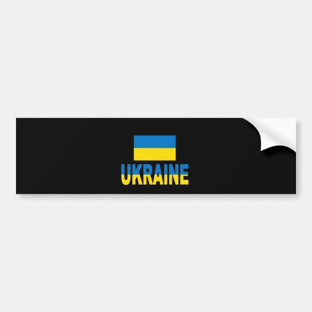 Ukraine-Flagge Autoaufkleber (Vorne)