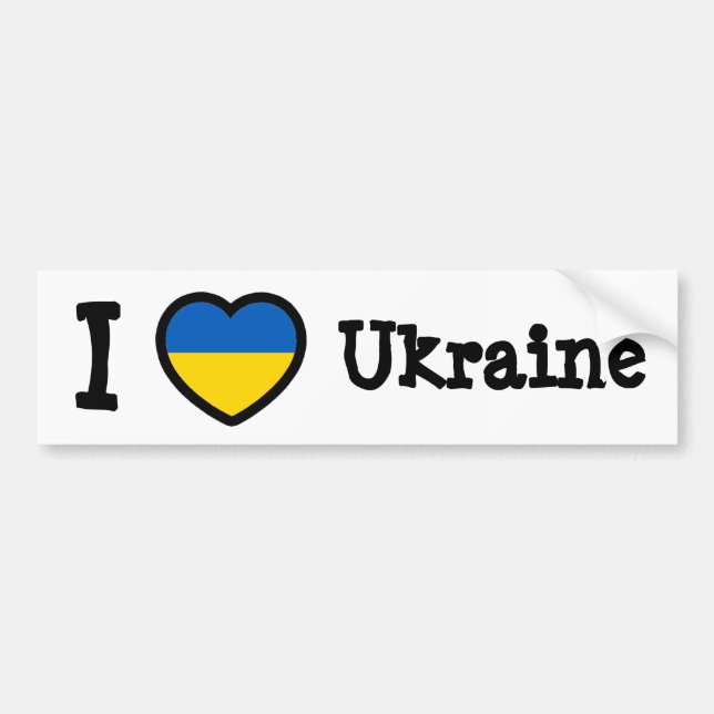 Ukraine-Flagge Autoaufkleber (Vorne)