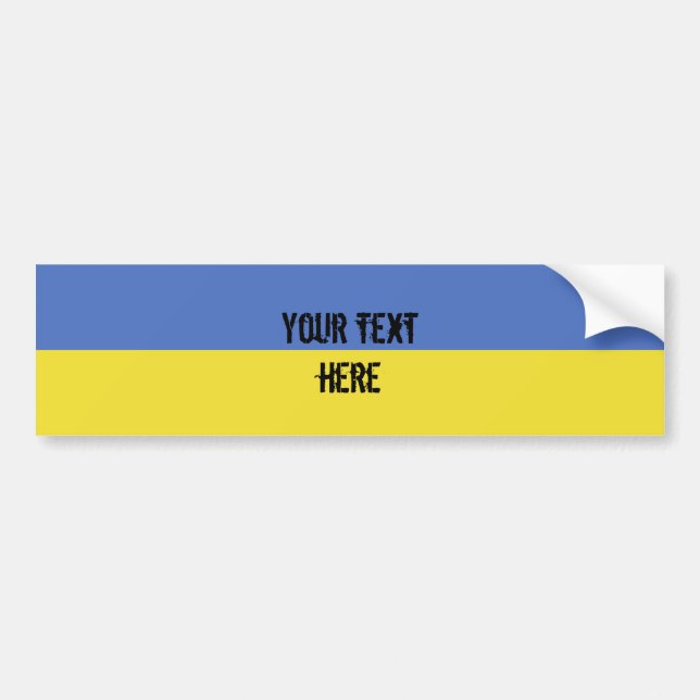 Ukraine-Flagge Autoaufkleber (Vorne)
