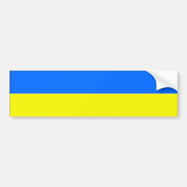 Ukraine-Flagge Autoaufkleber (Vorne)