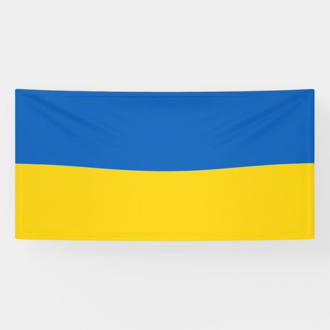 Ukraine-Flagge Banner (Horizontal)